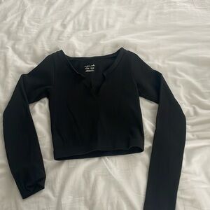 Urban Outfitters Cropped Black Top